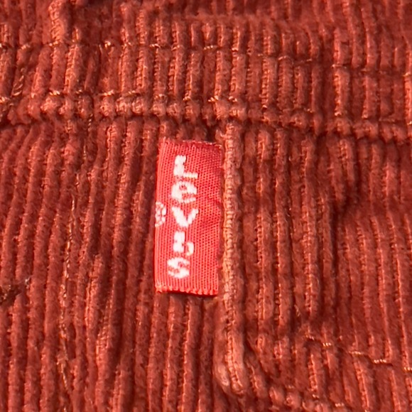 Levi's Corduroy Sherpa Lined Trucker Jacket Rust Youth Size Medium 10/12 - Picture 3 of 11